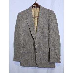 Vtg 80s Christian Dior Wool Sports Jacket Blazer Striped Med-Lrg Paris Lined